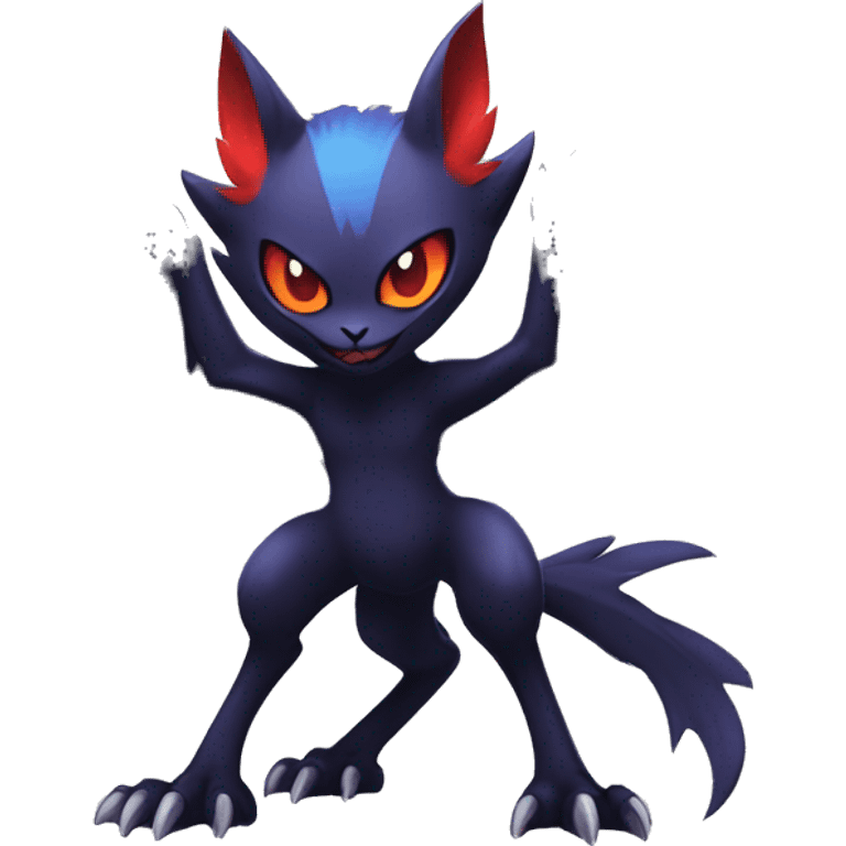 Edgy Cool Kawaii Litten-Noibat-Absol-Pokémon Full Body emoji