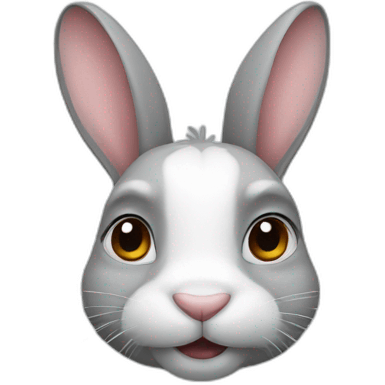 rabbit with grey nose emoji