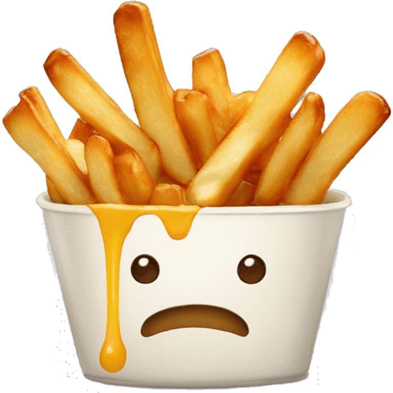 Poutine qui mange un poutine emoji