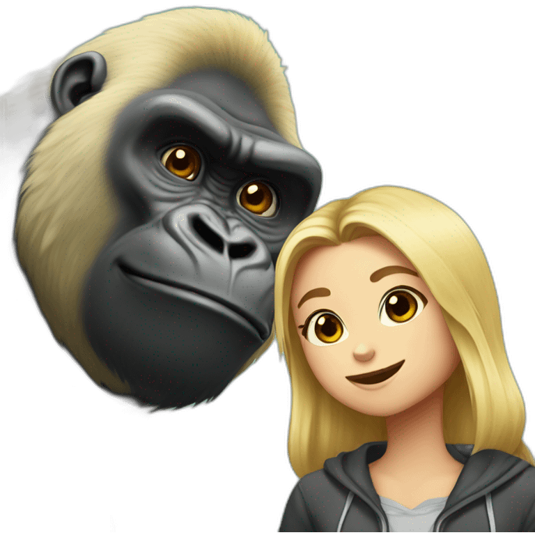 Buf Gorilla with a Blonde girl emoji