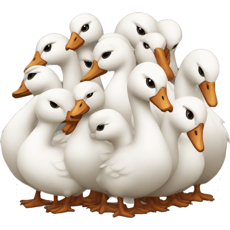 A pile of apologetic geese emoji