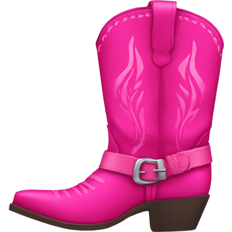 Hot pink cowgirl boots emoji