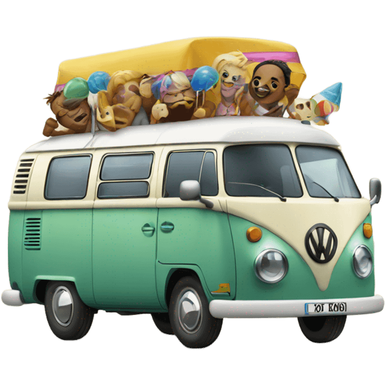 VW campervan party emoji