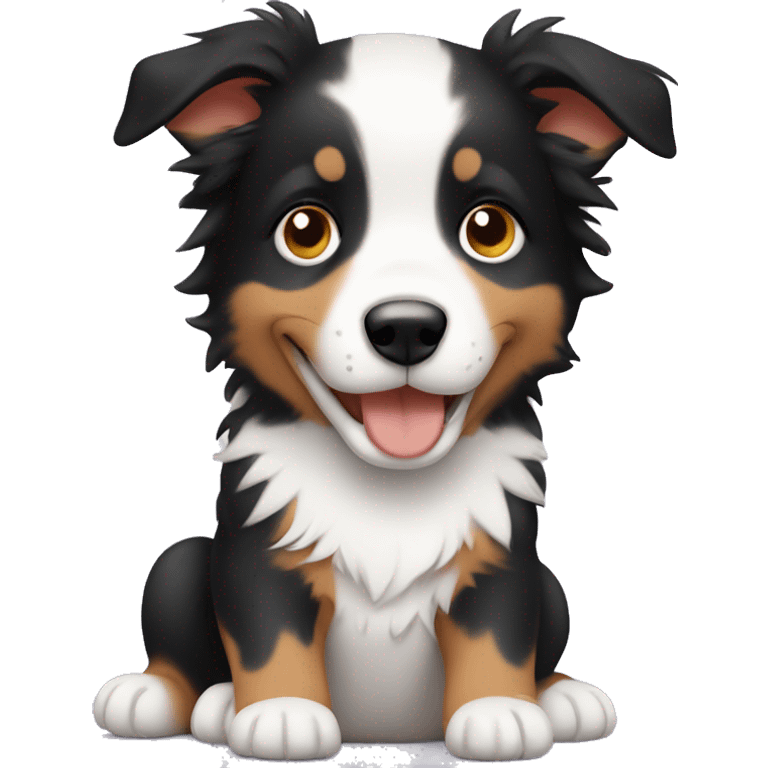 Baby with border collie emoji