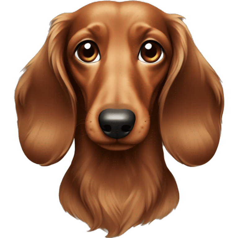 brown long haired dachshund emoji