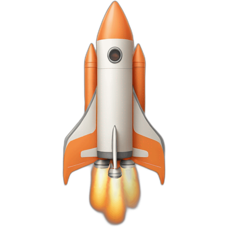 peach colored rocket ship emoji