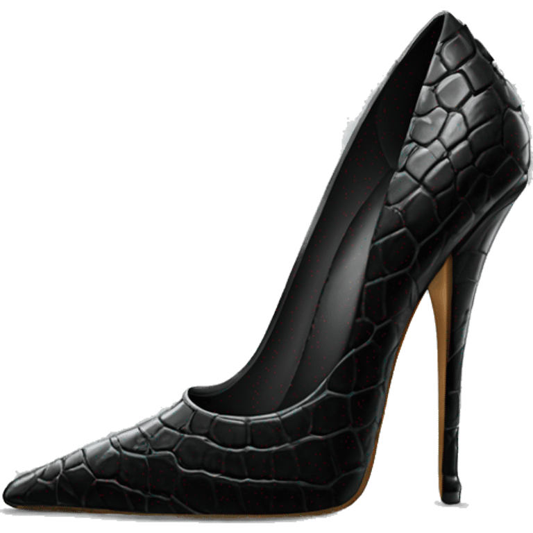 Black crocodile stiletto emoji