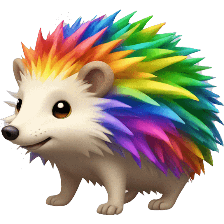 Rainbow Hedgehog Full Body emoji