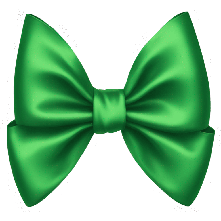 Green satin bow emoji