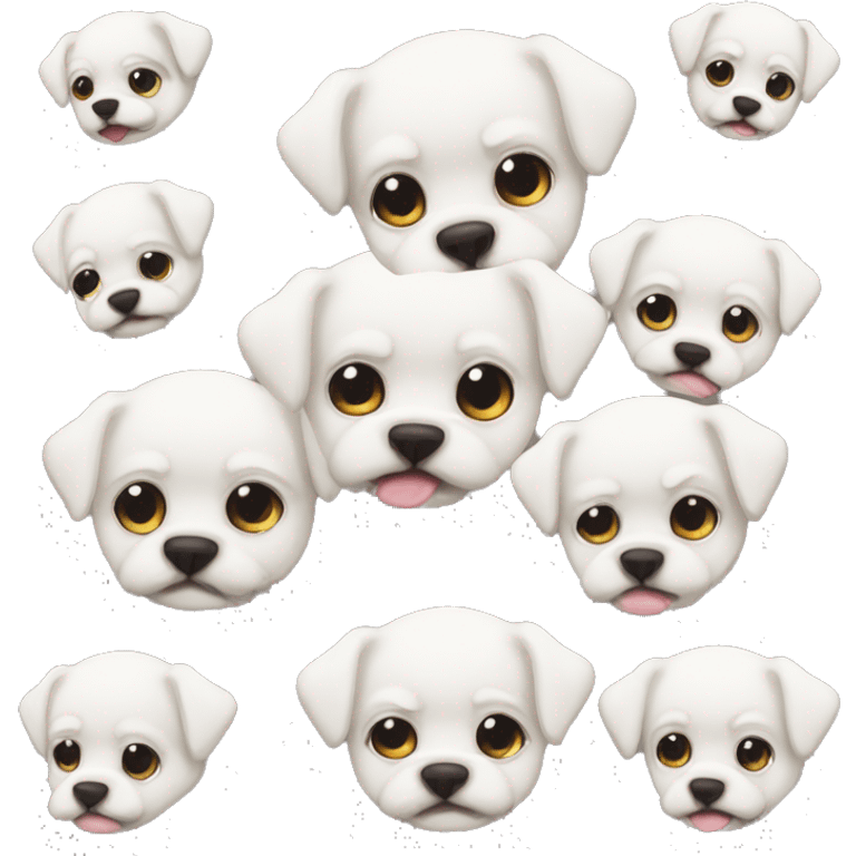 Evil white puppies  emoji