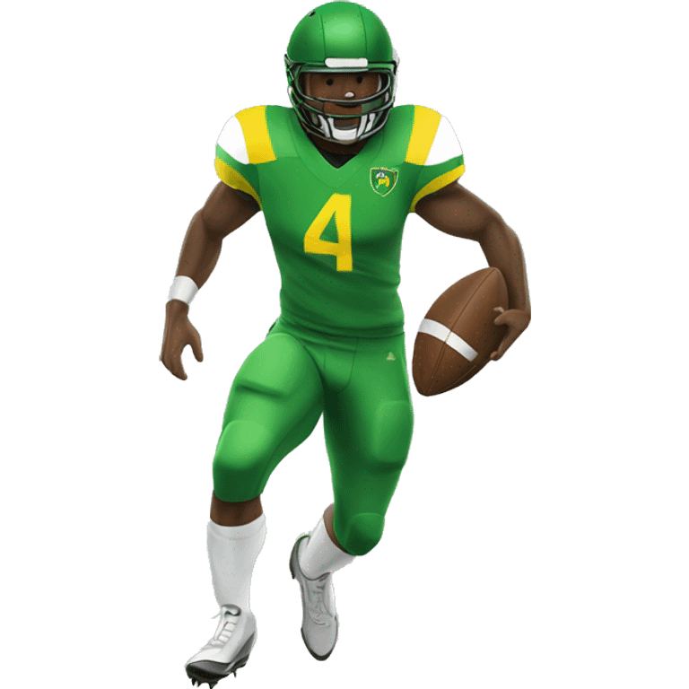 football player with yellow-green form emoji