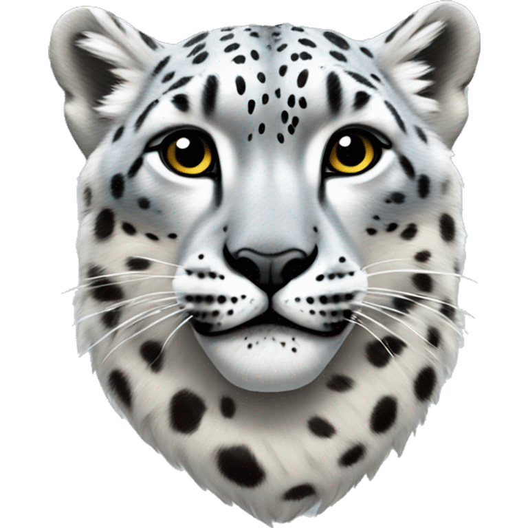 Snow leopard heart emoji