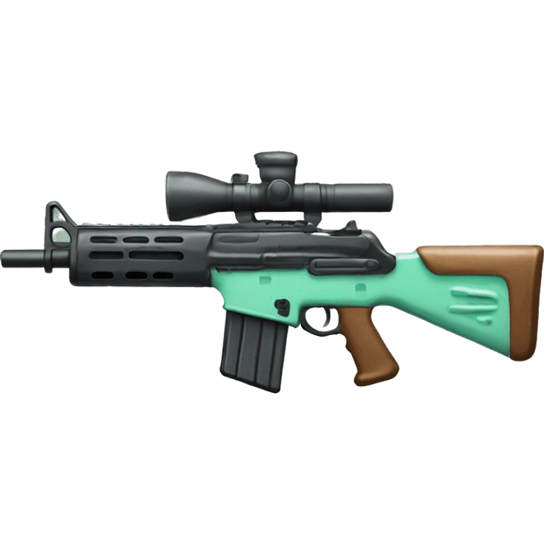 Mint assault rifle  emoji