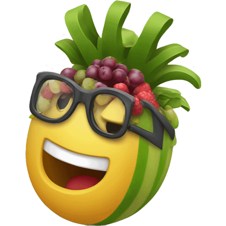 Tubarão com fruta emoji