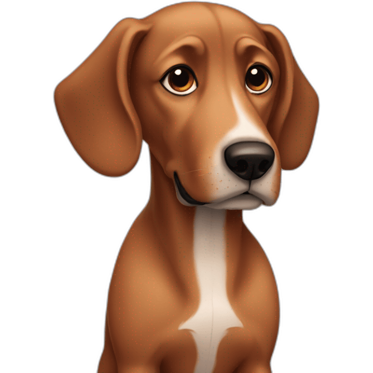 brown dog with floppy black ears emoji