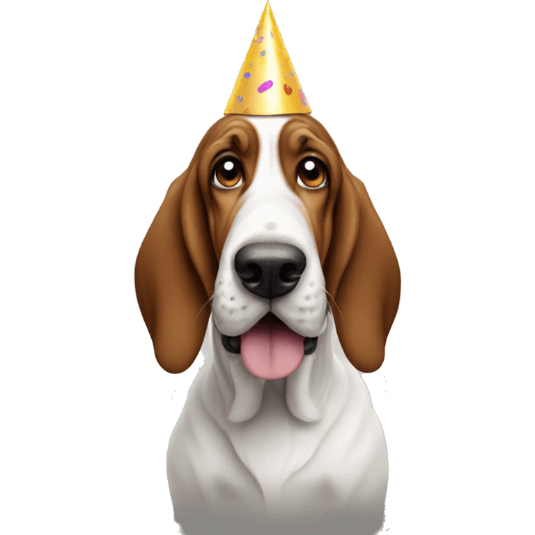 Party Basset hound emoji