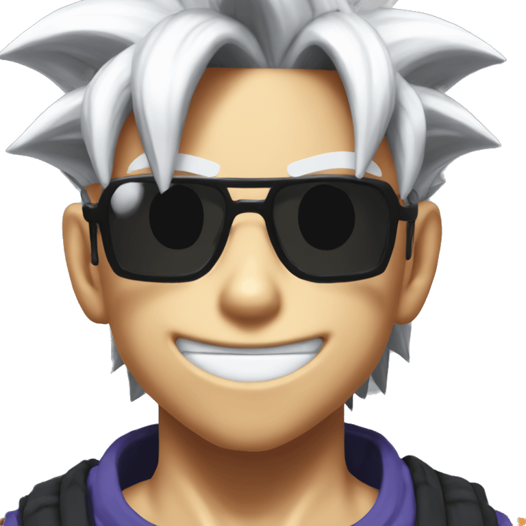 Goku black with sunglasses emoji