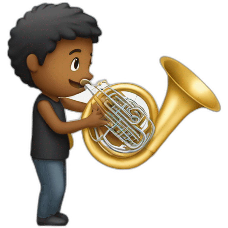 Boy playing tuba emoji