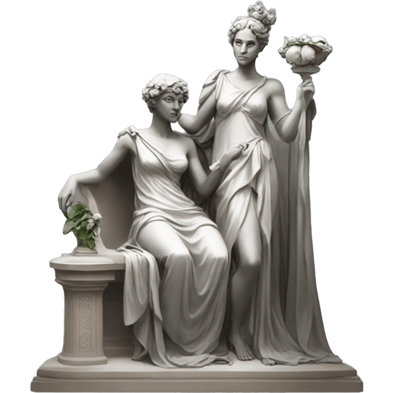 Persephone and hades renaissance statue emoji