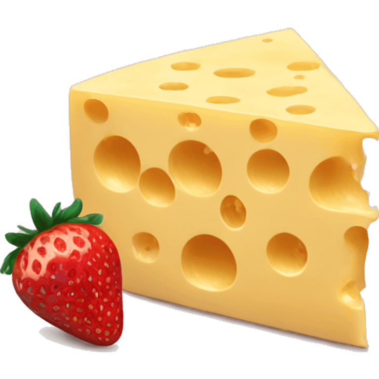 Cheese and strawberry emoji