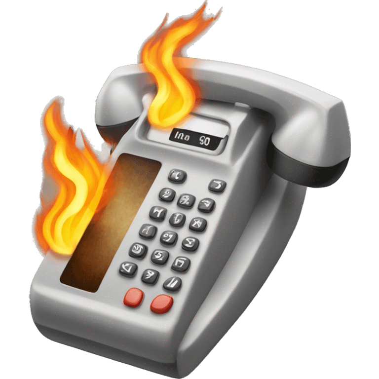 Telefono che va a fuoco emoji