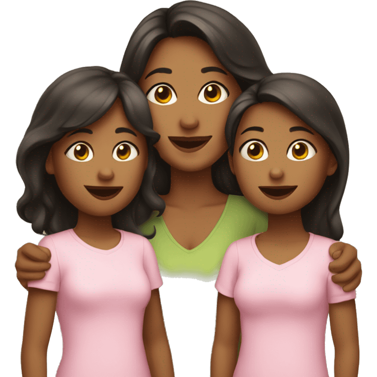 mom and 2 daughters emoji