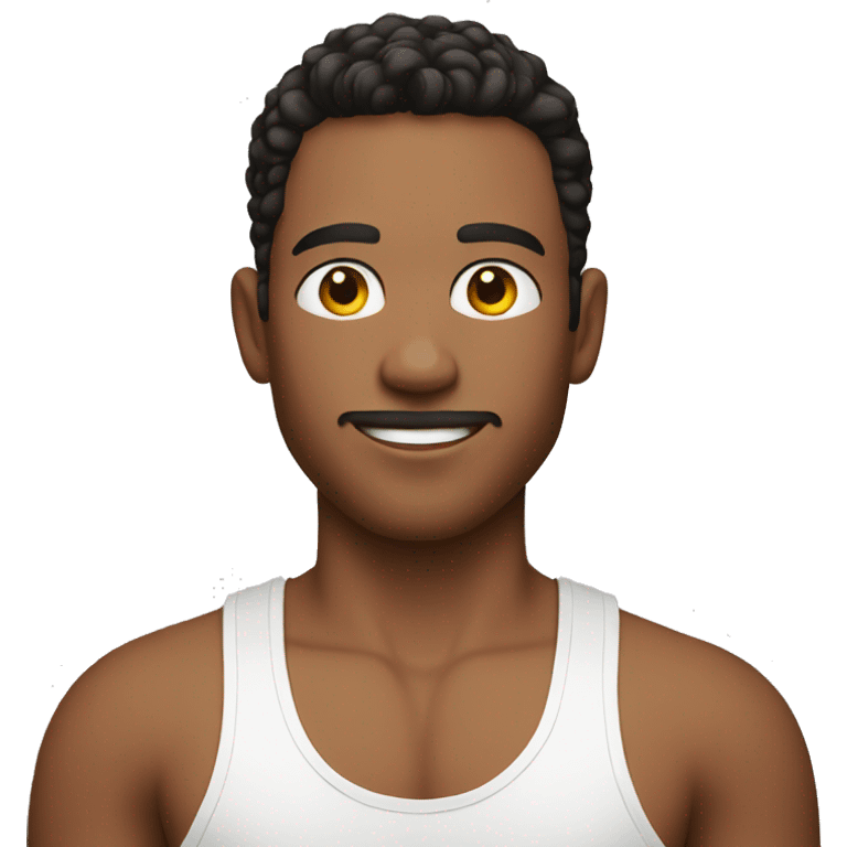 YOUNG MAN WITH white tank top emoji