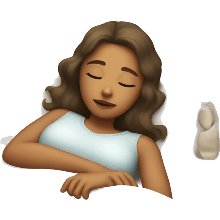 Girl sleeping in bed emoji