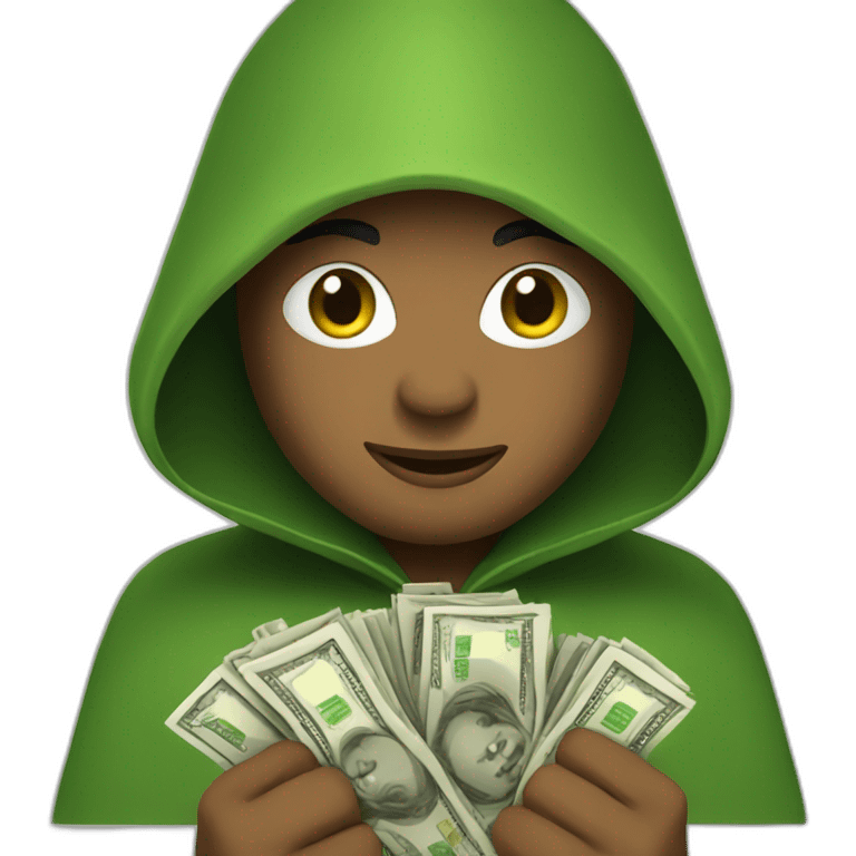 Robbin hood with money emoji