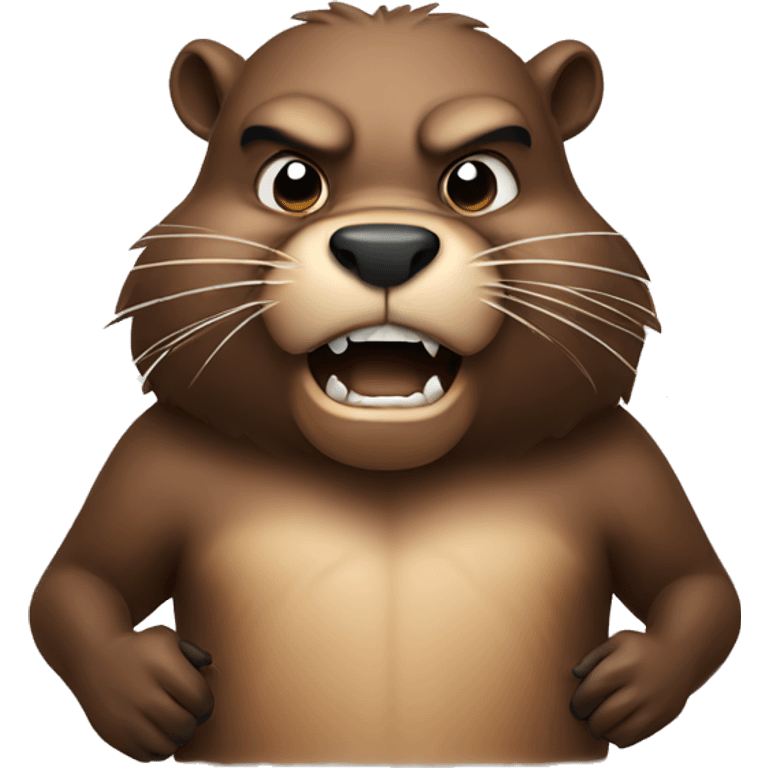 An angry beaver emoji