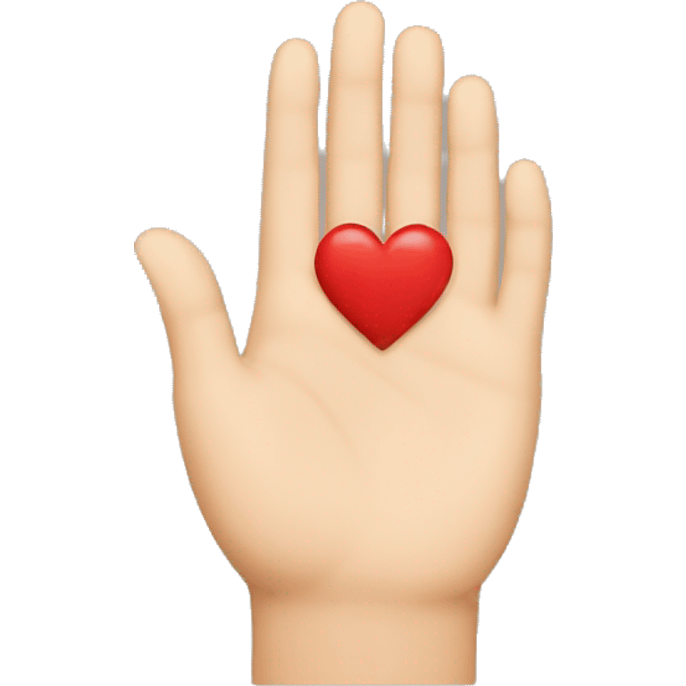 hand with a half heart shape emoji