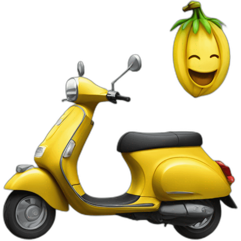 Bannane sur un scooter emoji