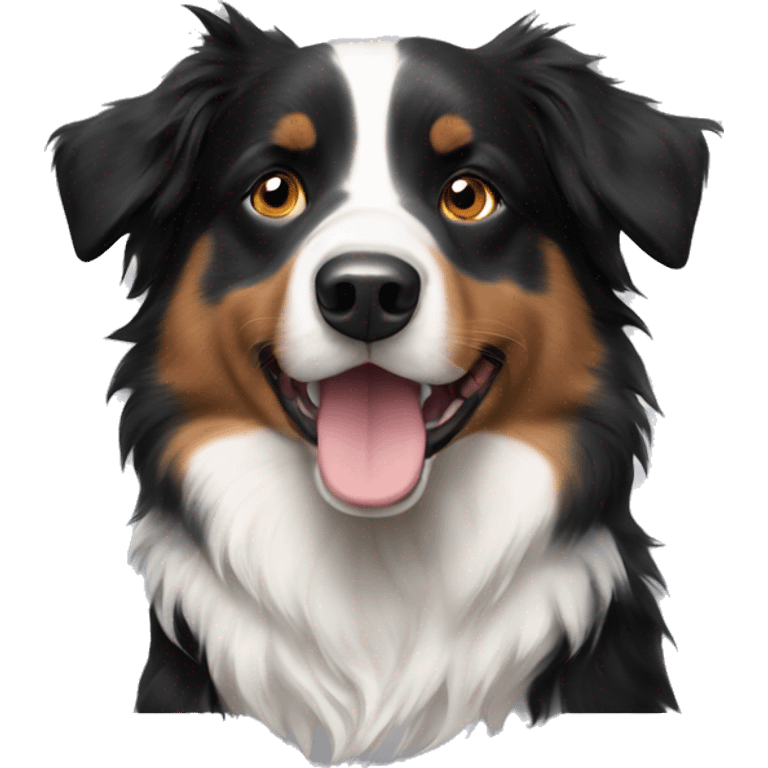 Australian Shepherd black tri emoji