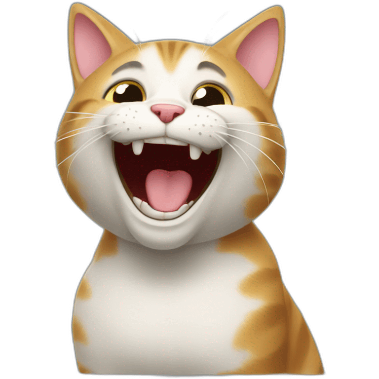 Laughing cat in a B emoji