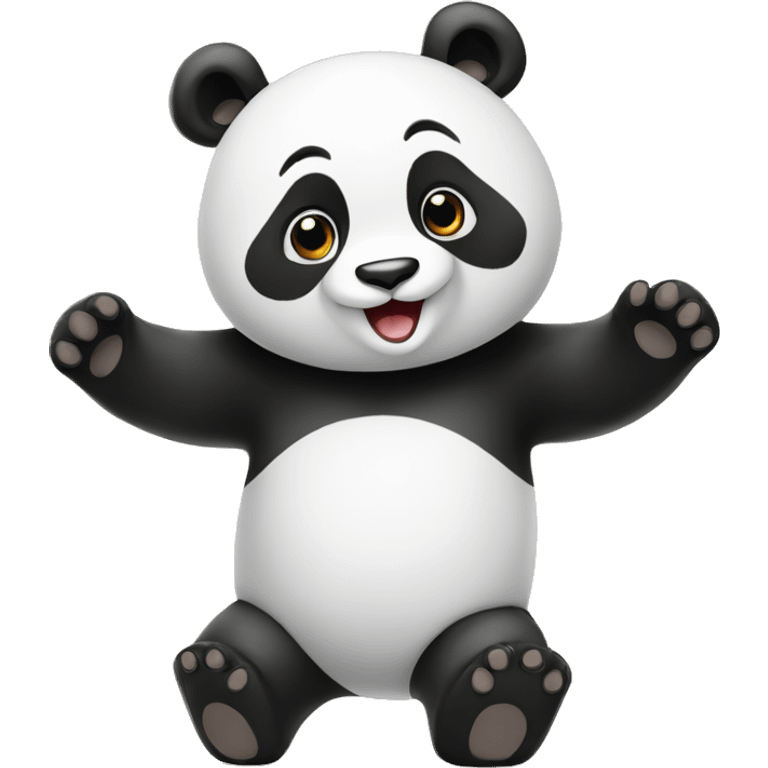 panda with the inscription "Hello" in Russian emoji