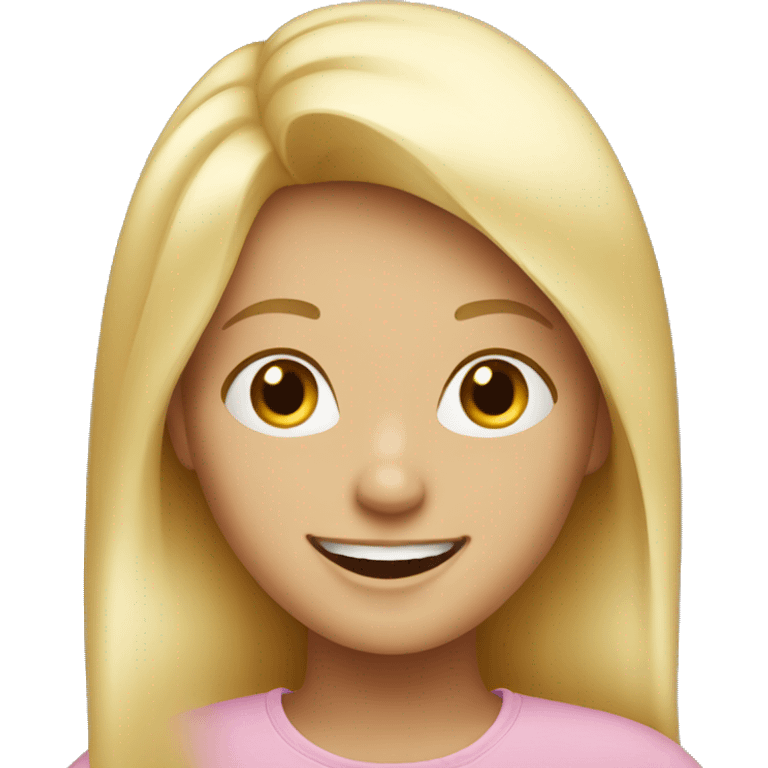 Happy blonde girl emoji