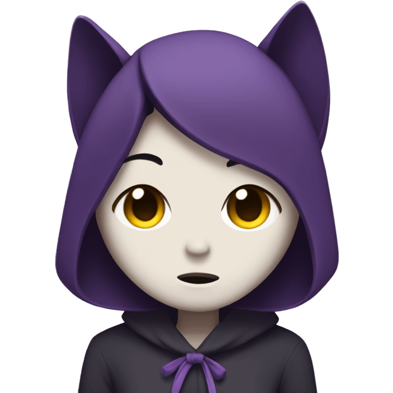 sad purple kuromi character emoji