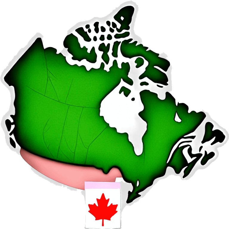 Map of canada birthday cake mapl leaf emoji