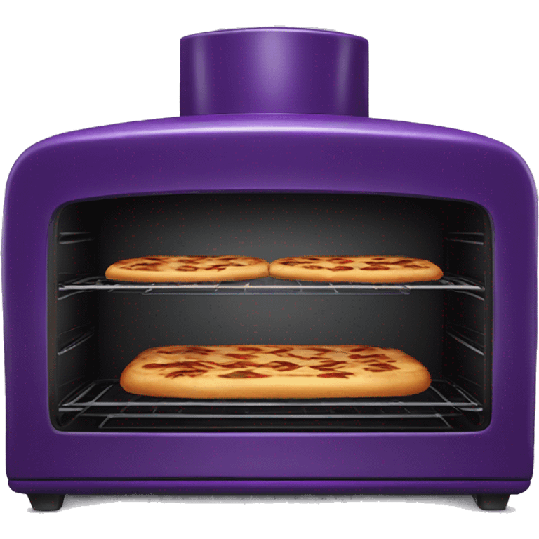 Realistic dark purple oven isolated  emoji