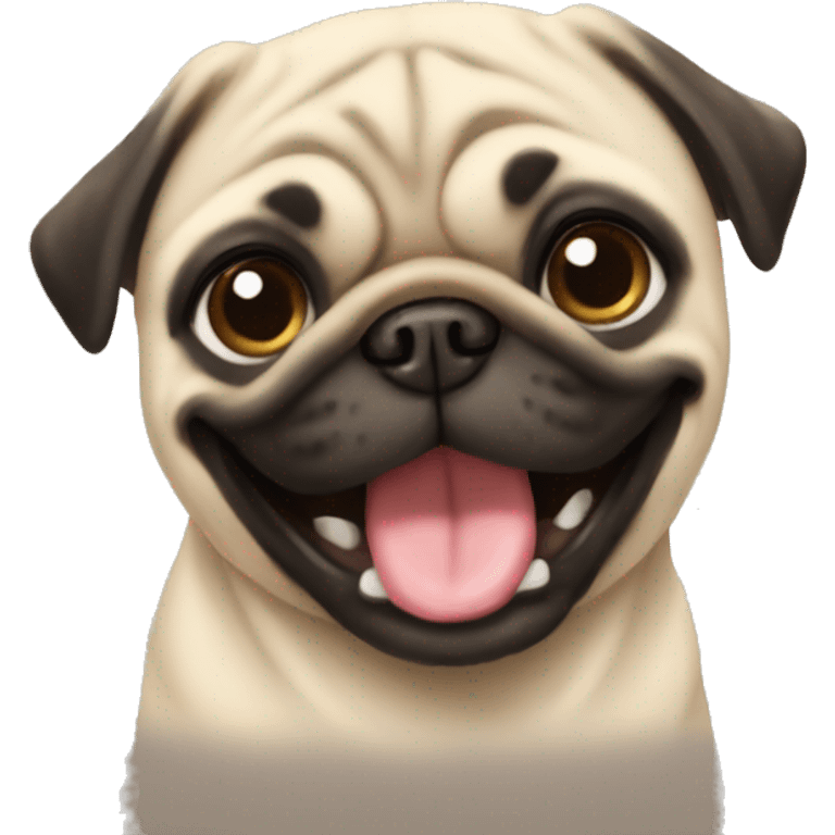 pug with a smile emoji