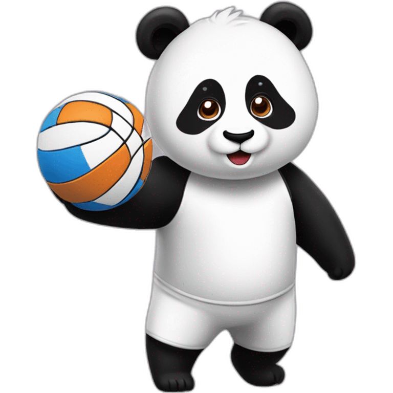 Panda roux sur un joueur de handball emoji