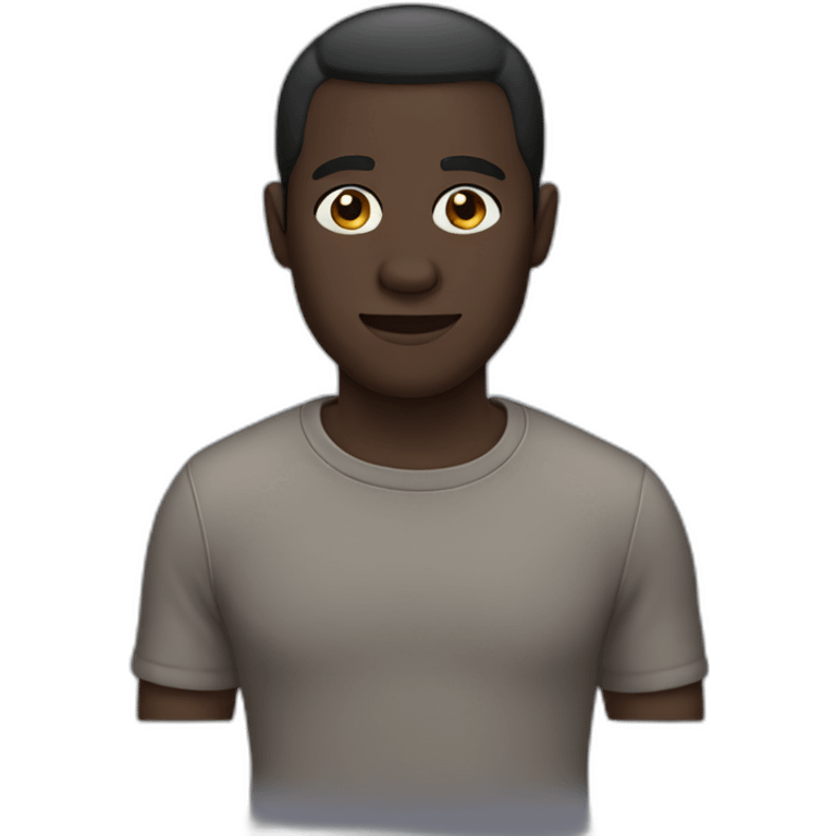 dark skinned man emoji