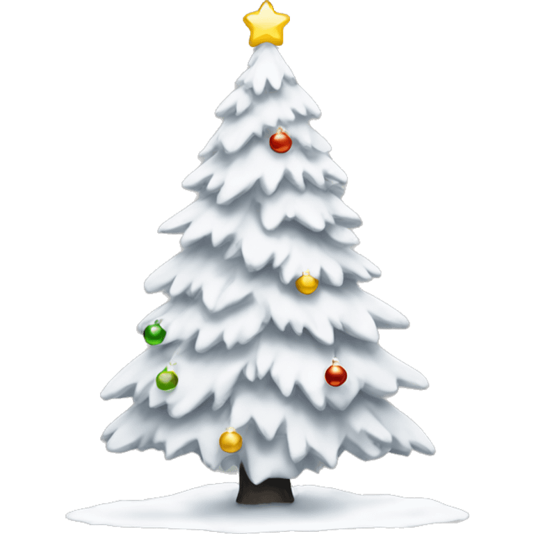 white christmas  tree emoji