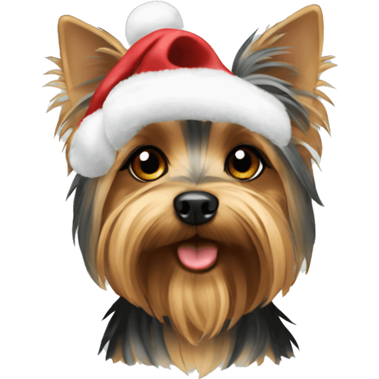 Christmas Yorkshire terrier  emoji