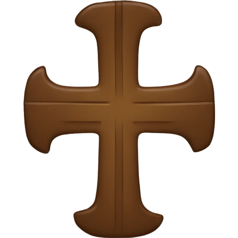 Cross brown emoji