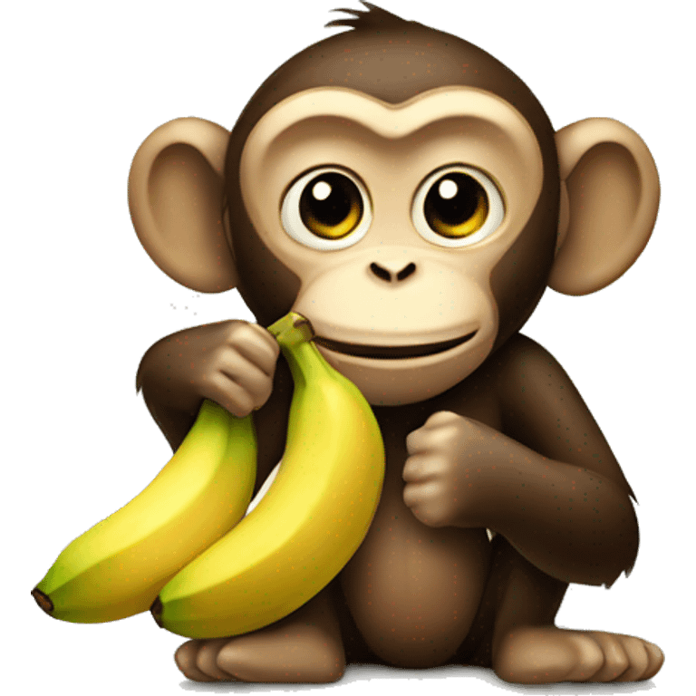 Monkey eating a banana emoji