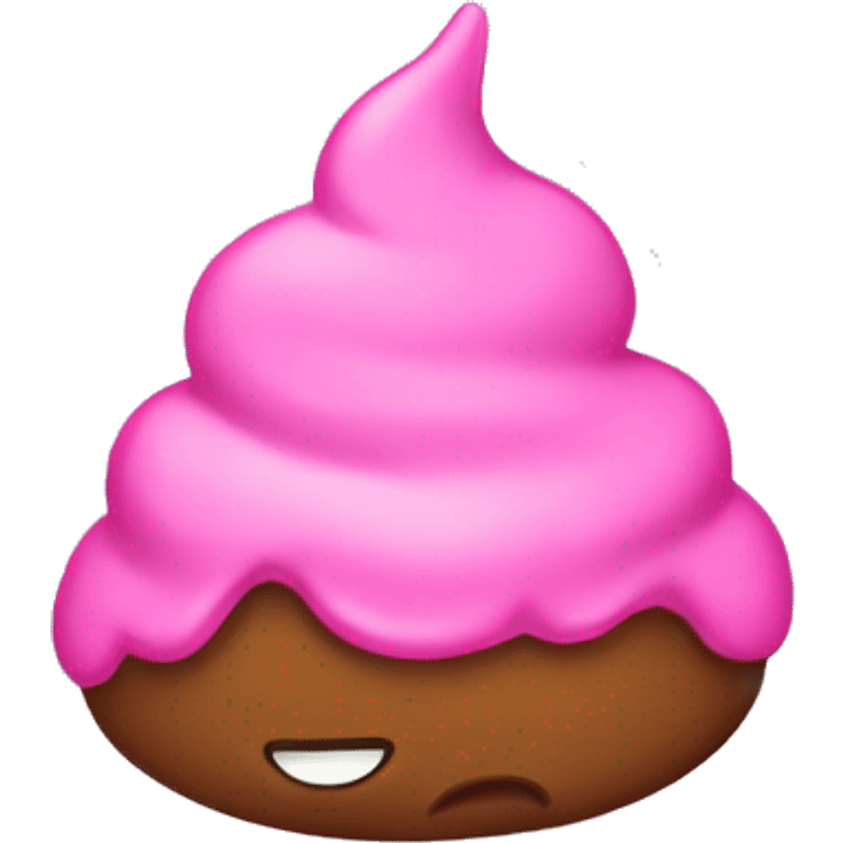 Pink poop emoji