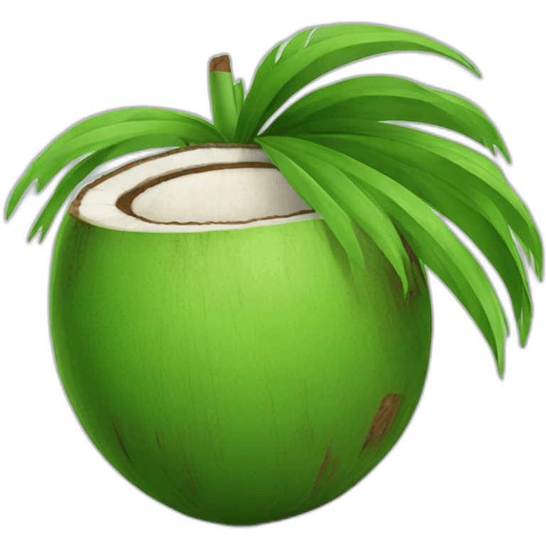 Green coconut emoji