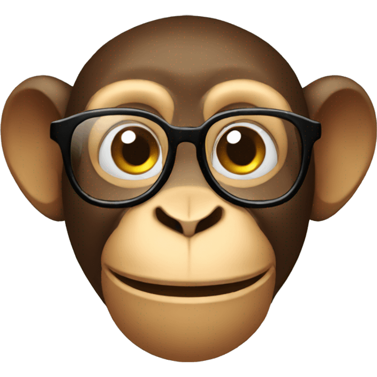 monkey with glasses emoji