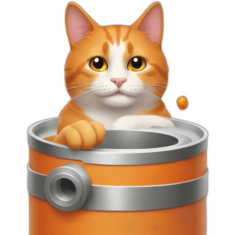 Orange Cat with a Cylinder emoji